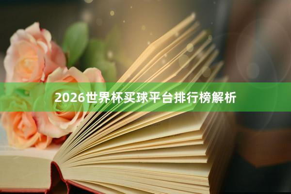 2026世界杯买球平台排行榜解析